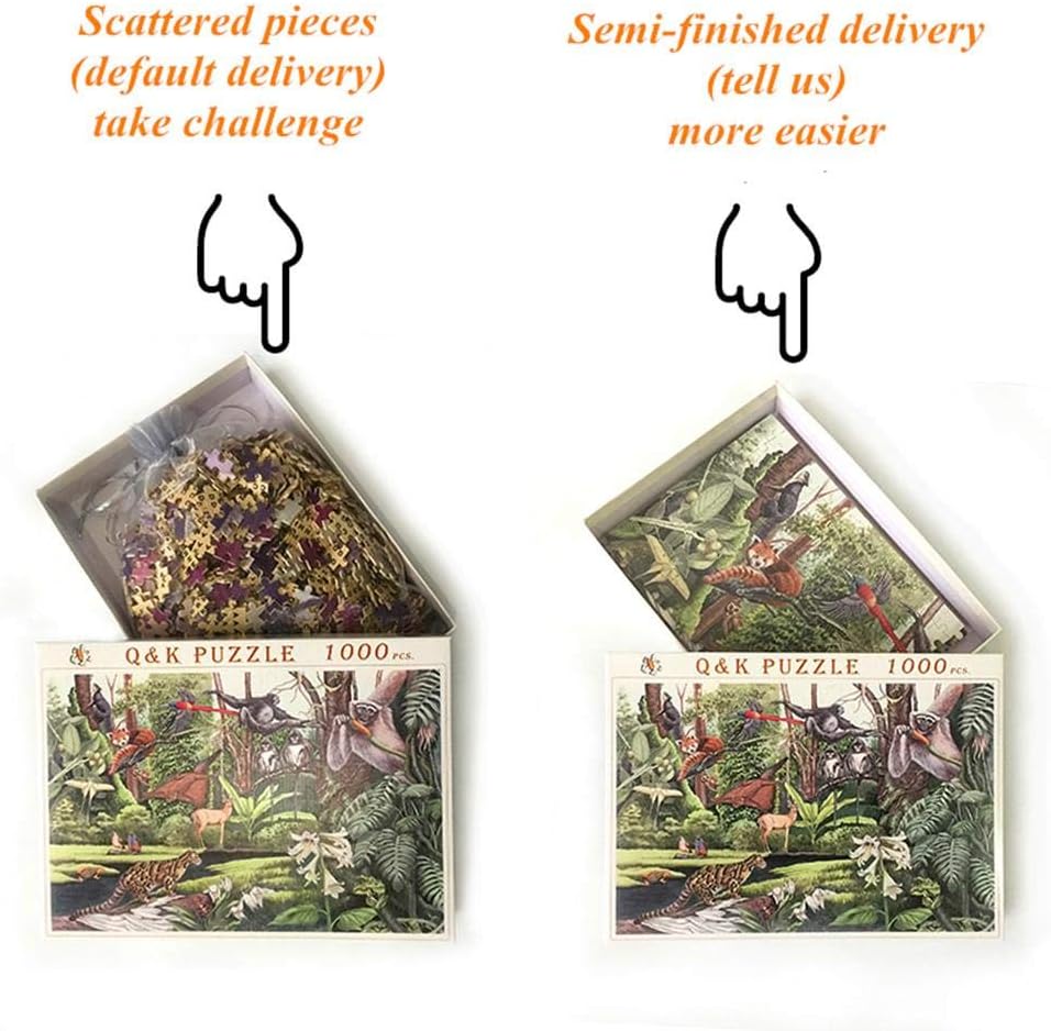 Q&K Red Flowers Jigsaw Puzzles Adults 500 Pcs Wood Toys Educational Puzzle Game Best Gift for Children