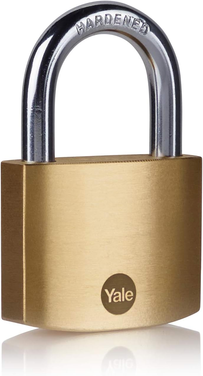 Lot De 2 Cadenas Yale - Laiton 25 Mm, Anse Acier, 3 Clés - Sécurité Intérieure Et Anti-corrosion