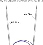 uxcell Size US 7 (4.5mm) Knitting Needles Circular Needle 40 Inch(100cm) Round Metal Stainless Steel Needle for Handmade Projects DIY Knit Blankets