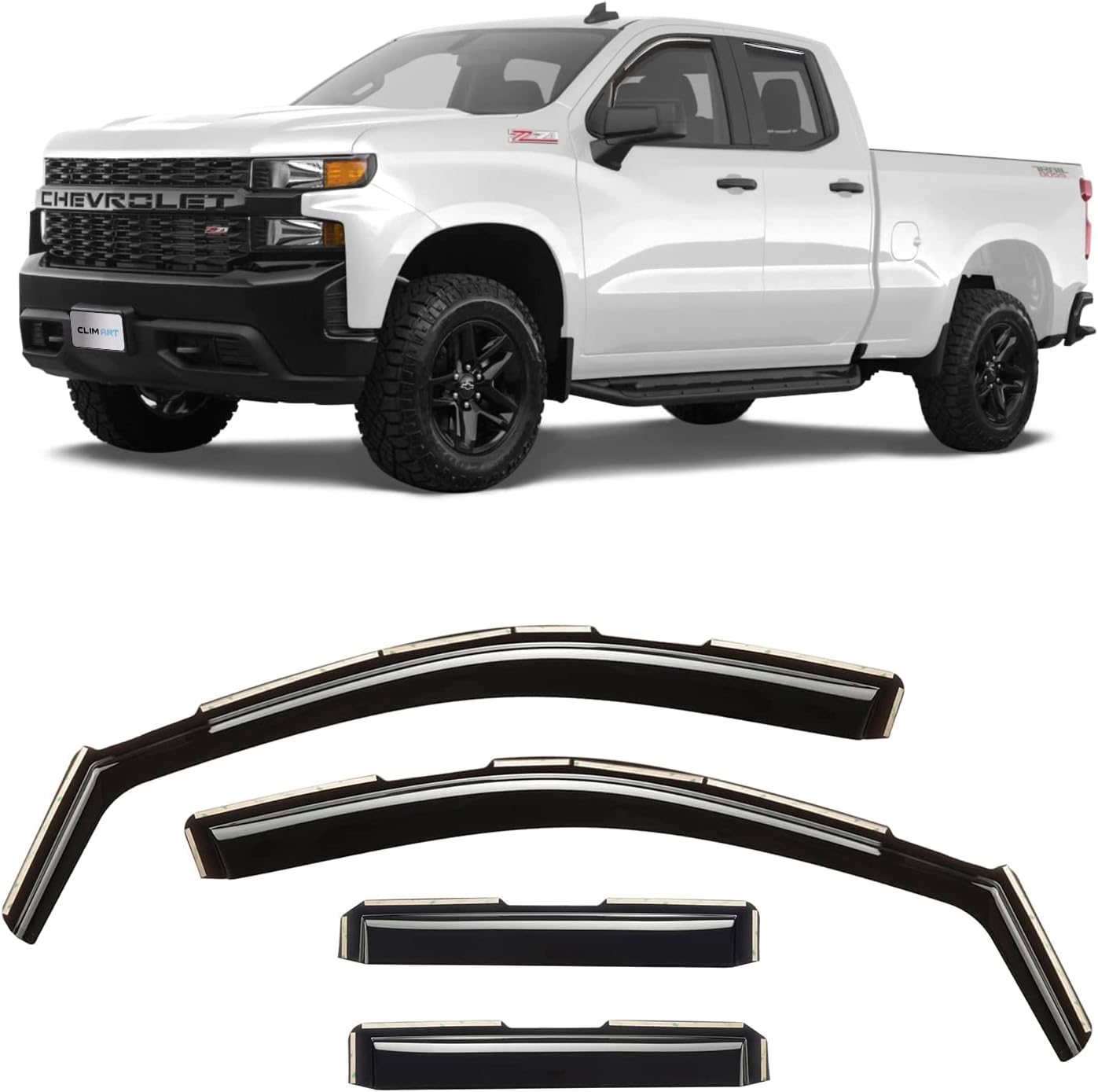 Rain Guards For 2019 Chevy Silverado Double Cab