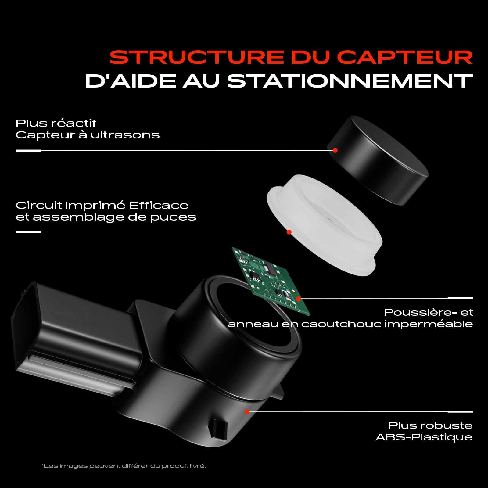 Frankberg 4x Capteur de stationnement PDC Vorne Compatible avec 307 3A/C 1.4L-2.0L 2000-2012 308 CC 4B 1.6L 2.0L 2009-2014 308 I 4A 4C 1.4L-2.0L 2007-2014 Remplacer# 2125420118