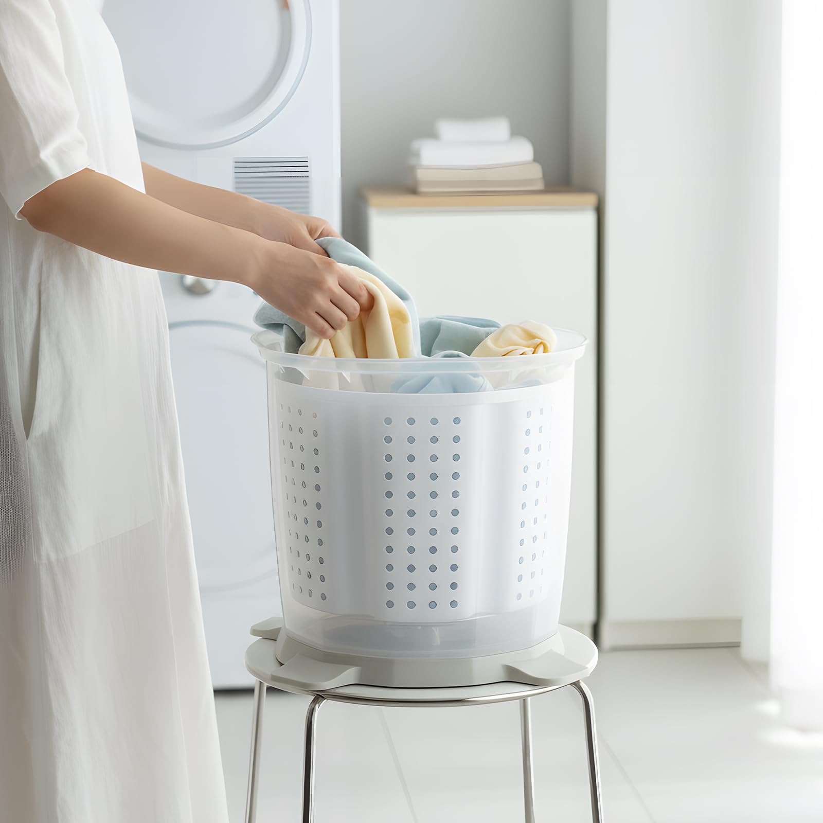 GREENSAPPIRE Portable Mini Hand Crank Washing Machine and Spin,2 In1 Washing Machine With Dehydration Basket,No Electricity Required, for Dormitory Apartment — view 3