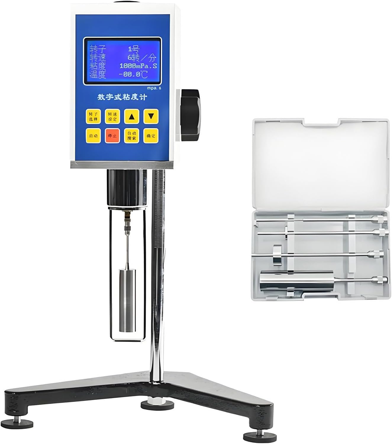 Newton - Viscosidad rotativa digital, medidor de viscosidad líquida con pantalla LCD, rango de medición de 1 a 100000 mpa.s para análisis de pintura, aceite y viscosidad líquida