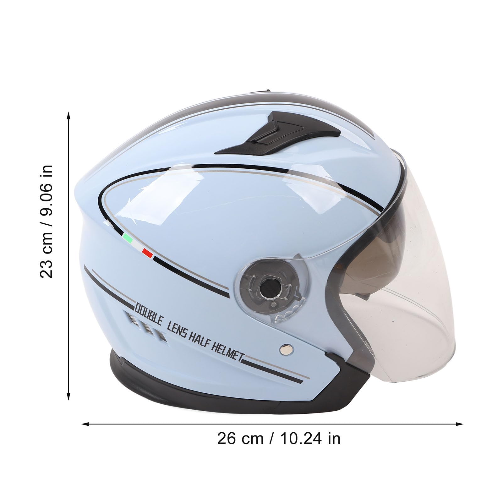 Halbgesichts-Motorradhelm, Kompakter, Leichter Motorradhelm Mit Offenem Gesicht Für Elektrofahrzeug-Motorräder, ABS-Helm