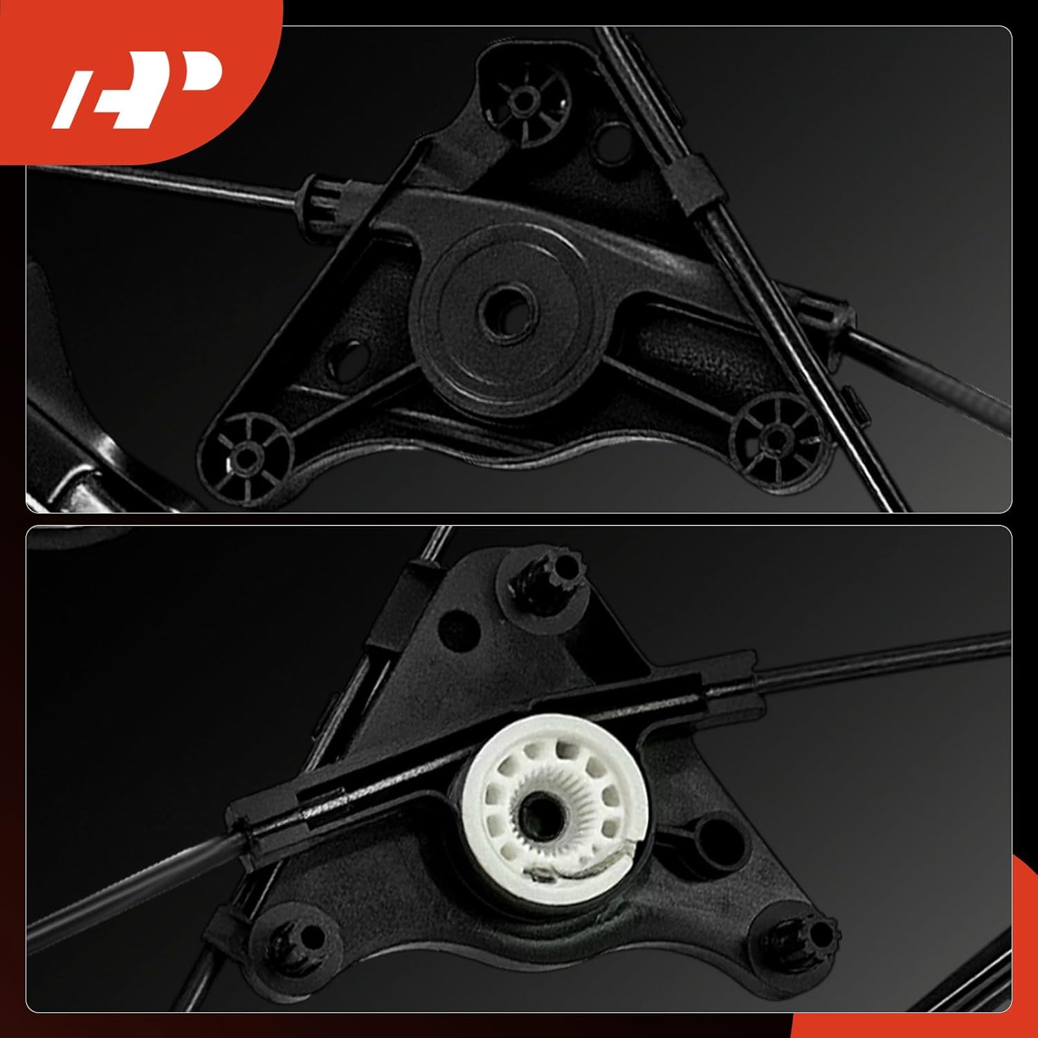 A-Premium Rear Left Driver Side Electric Power Window Regulator Without Motor Compatible with Porsche Cayenne 2011-2018, with Sound Package