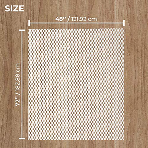 Non-Slip Rug Pad Gripper - 4 X 6 Ft Anti Skid Carpet Mat, Provides Protection For Hardwood Floors And Hard Surfaces, Extra Strong Grip And Thick Padding For Safe And In Place Your Area Rugs & Runners #TOP6