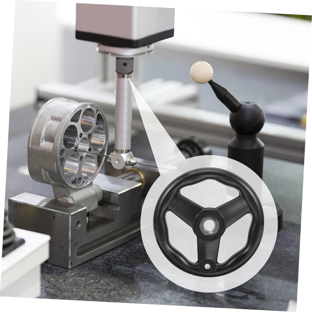 PRETYZOOM Machine Tool Hand Wheel 2pcs Spoked Lathe Handwheel Hand Crank Accessory