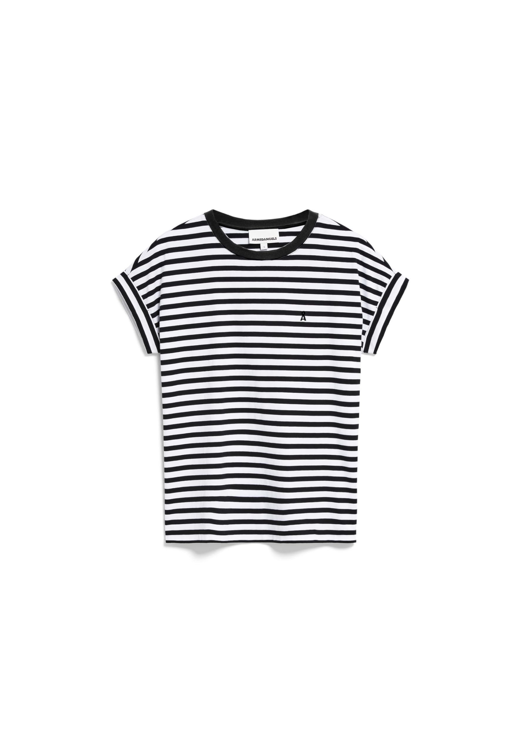 ARMEDANGELS Damen T-Shirt aus Bio-Baumwolle IDAARA Stripes Loose Fit