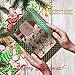 Christmas Doughnut and Cookie Gift Boxes; Rectangle with Clear Window; Brown Kraft with hot Stamp Christmas Designs; 6 of Each Print; Set of 12 Boxes (12, 8.6