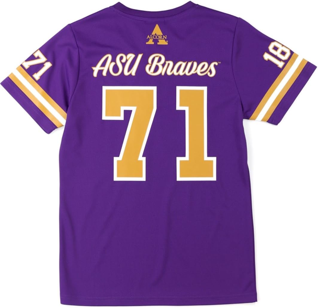Big Boy Alcorn State S2 Womens Football Jersey Tee [Purple] - ID#74148-139-207-0-0