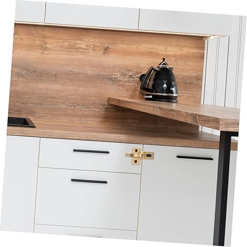 Miniatura 5 de Pestillos de puerta de gabinete Cierres de codo de latón para ventana, cierre de hebilla de ventana Rv para gabinetes, fácil montaje, cerradura