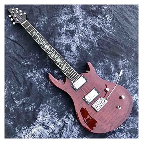 AMINIY Guitare électrique Costume Pleine Maigre col en Acajou Panneau Jazz érable flambé Guitare électrique (Color… - Les Beatles, Paul McCartney, John Lennon, RIngo Starr, George Harrison AMINIY Guitare électrique Costume Pleine Maigre col en Acajou Panneau Jazz érable flambé Guitare électrique (Color… – Image 7