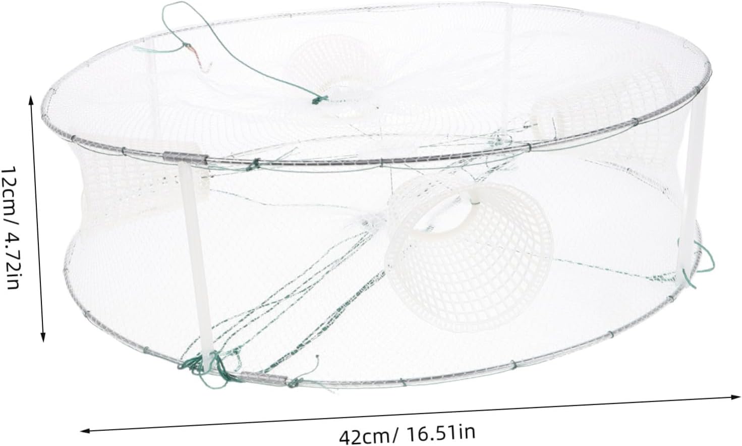 Multi-Functional Fish Trap Net Large Fish Traps Bait Nets for Fishing Easy to Store Carry Pe Material