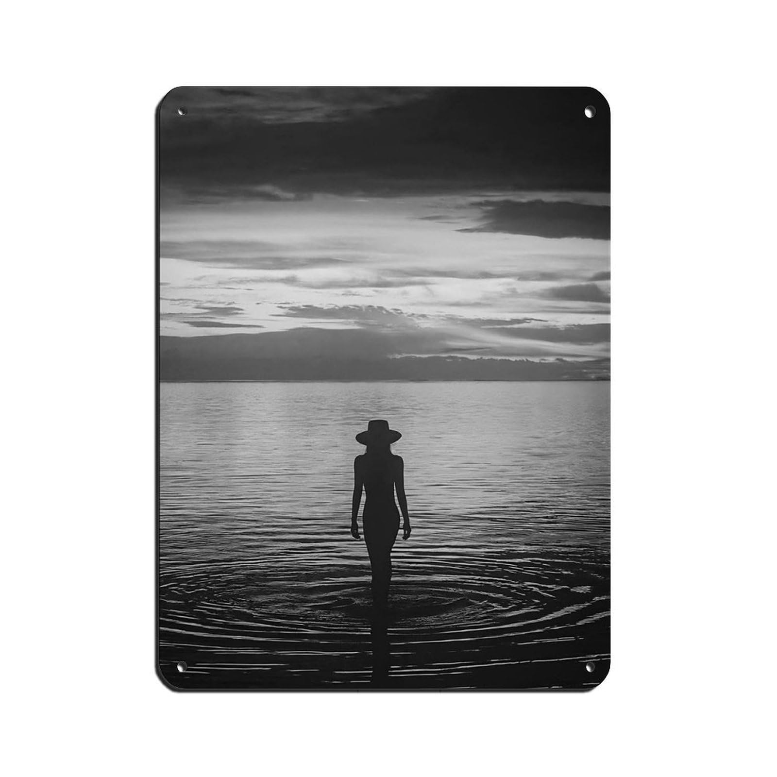 Coastal Cowgirl Aesthetic, Vintage Beach Poster Tin Sign Vintage Metal Pub Club Cafe Bar Home Wall Art Decoration Poster Retro 12x16inch(30x40cm)
