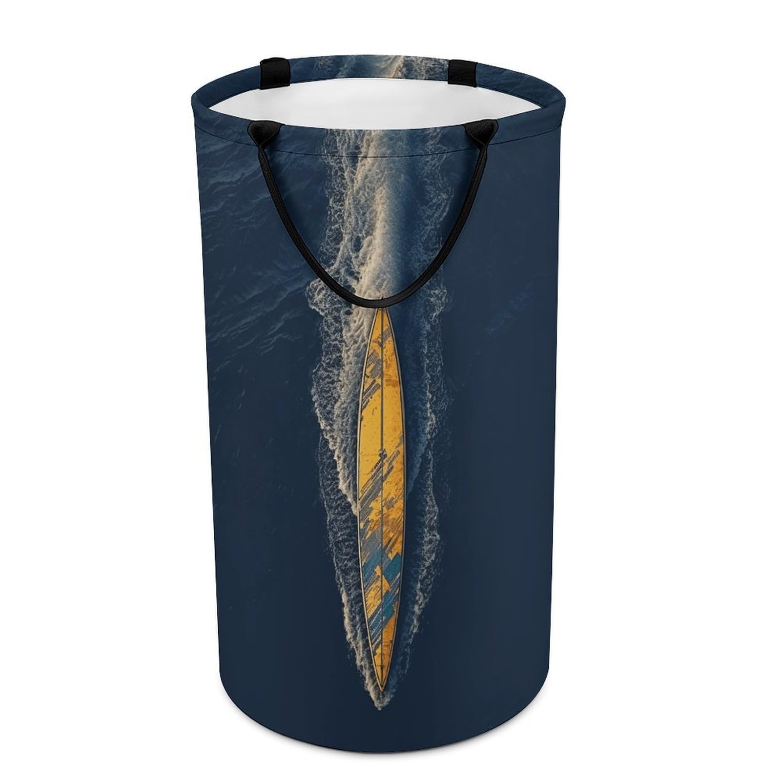Surfboard Laundry Basket Large Foldable Laundry Hamper with Handles Freestanding Collapsible Clothes Basket Waterproof Portable Dirty Clothes Hamper for Bathroom 86L