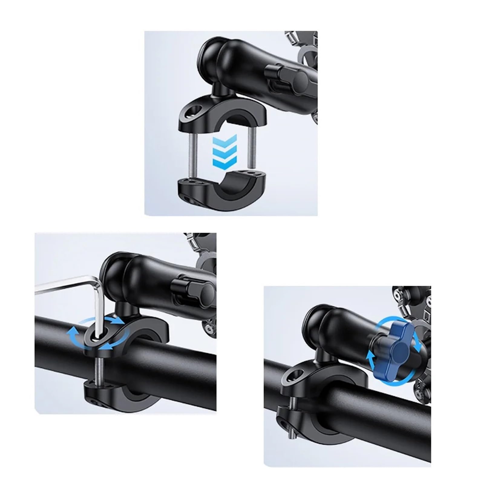 Support De Téléphone Vélo, Vue À 360 °, Universel For Moto 4.7 Pouces, Antichoc