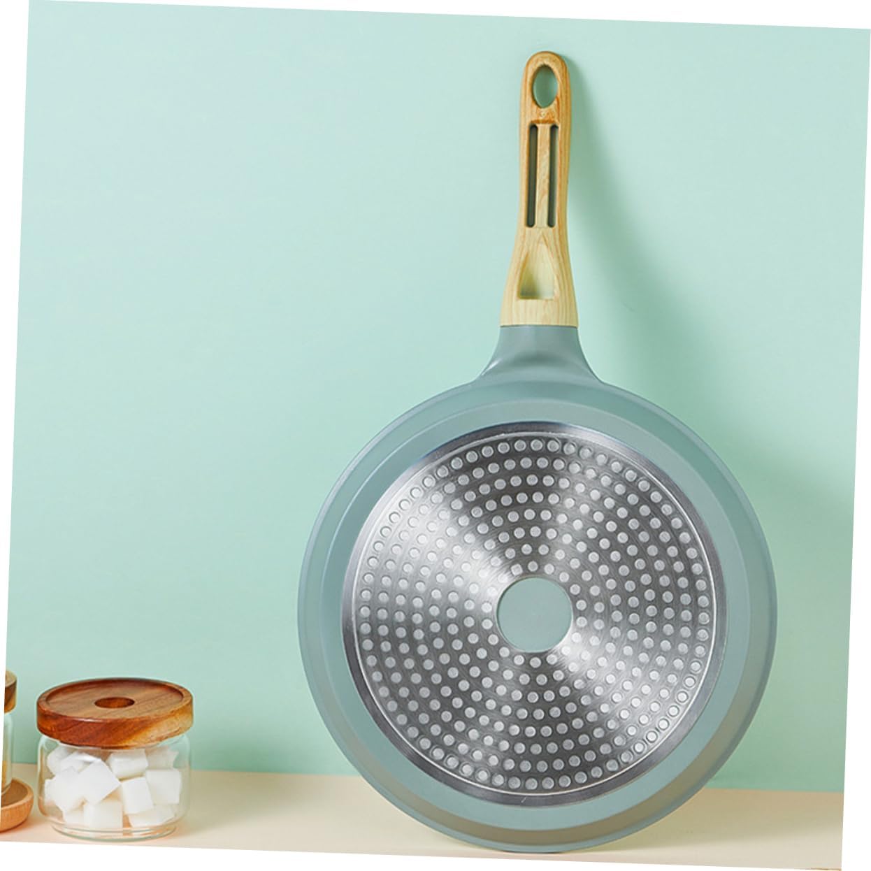 Nonstick Frying Pan Cooking Pan for Eggs Steak Kitchen Supplies Compatible with Induction Gas Stove Avocado