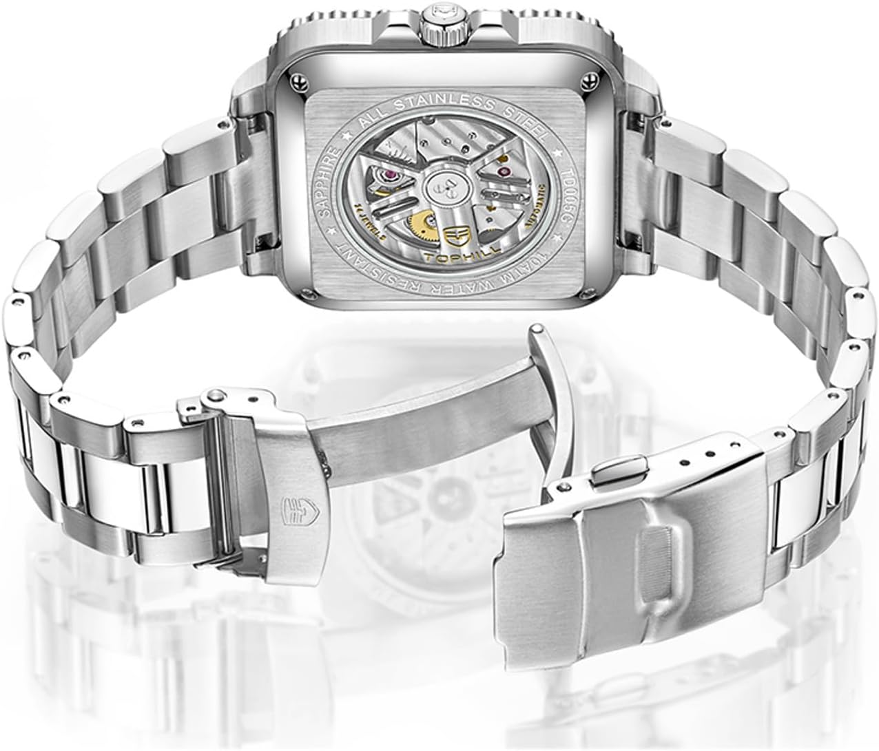 Men's Mechanical Automatic Watch Ultra-Thin Mechanical Movement Men's Watch Sapphire Glass Waterproof Watch Luminous TD005G