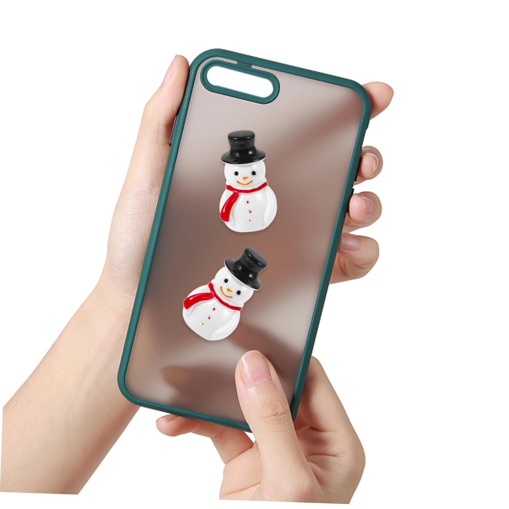 LIFKOME Mini Pupazzi di Neve Natalizi 20 Pezzi in Resina Nera | Statuette Miniatura Natalizie, Miniature di Artigianato per DIY e Micro Paesaggi, Finitura Liscia e Solida
