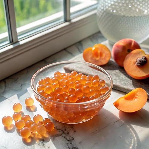Vista 30 de Perlas de Boba de maracuyá, boba explosiva de pasión, perlas de tapioca de burbuja de la pasión para té de burbujas (maracuyá, 7 libras, 1 paquete)