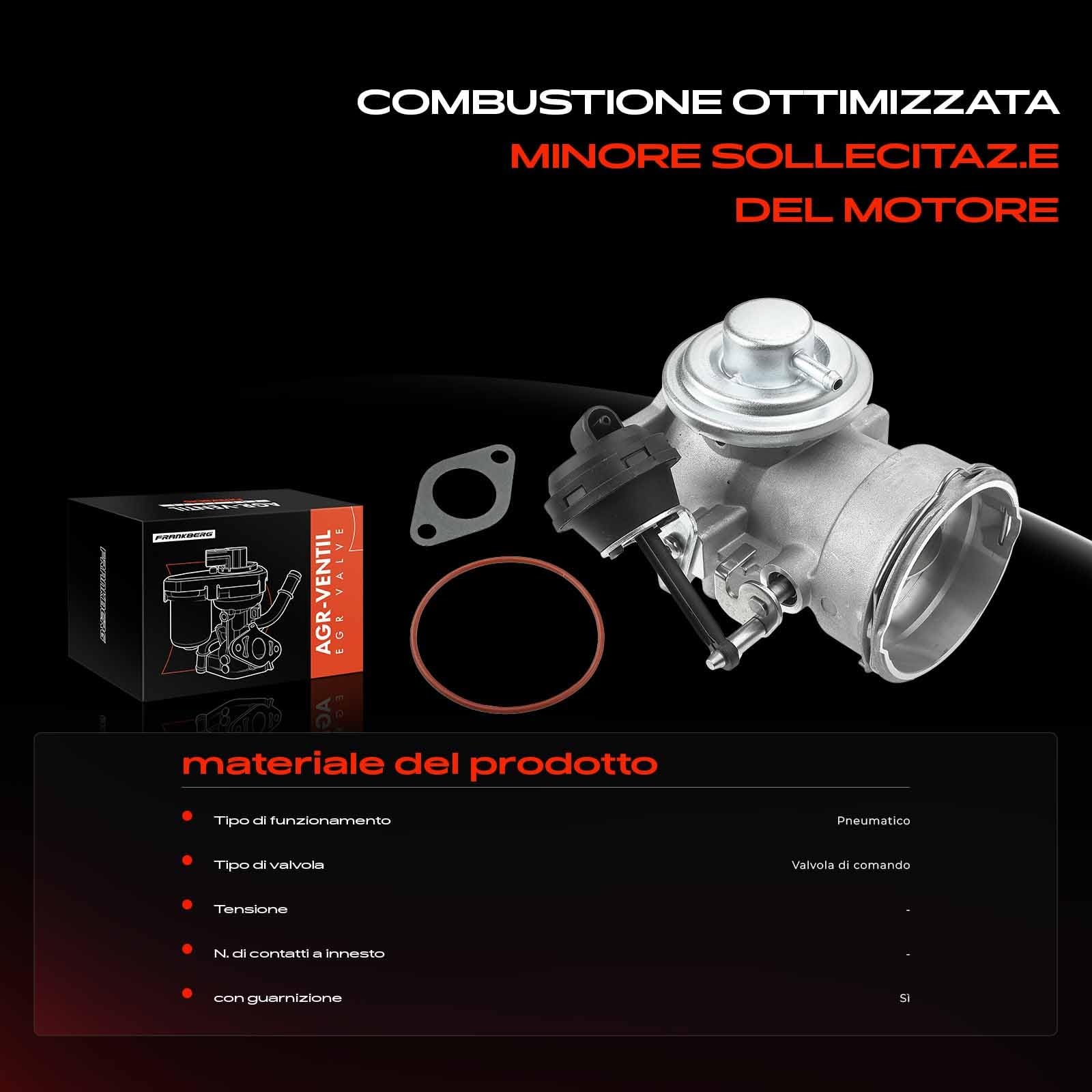 Frankberg Ricircolo dei gas di scarico della valvola EGR 070128070F | Compatibile con: T.o.u.a.r.e.g 7L6 7L7 7LA