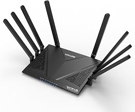 WAVLINK AX6000 WiFi 6 Mesh Router with 2.5G Port, 2025 6.0 Gbps Gigabit Wireless Internet Router, Coverage 1,700 sq.ft., 8 High Gain Antennas, OpenVPN, WPA3, Parental Control, QoS