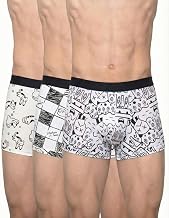 REDX Men’s Extra Thin Elastic Ice Silk Underwear – Long, Comfortable, Breathable Boxer Brief Trunks | Mens Underwear (Pack of 3)