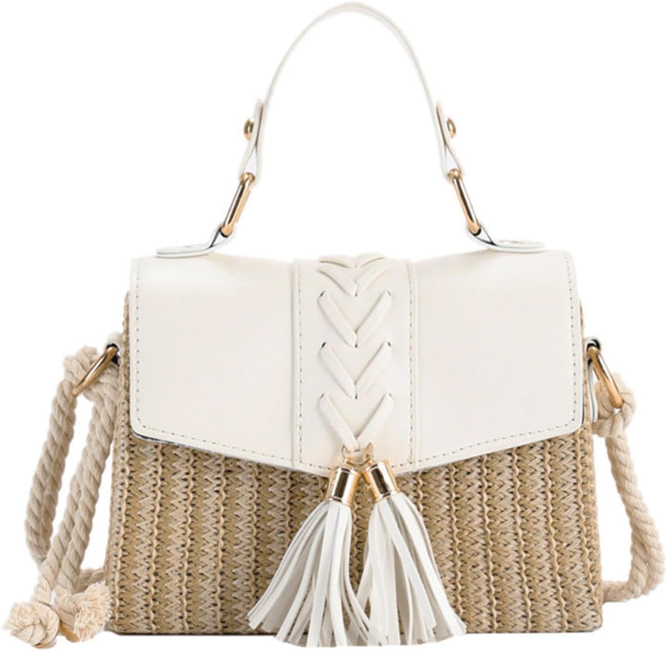 Straw Bag Crossbody Handbag, Summer Purses Beach Bag Woven Tote Bag Shoulder Bag For Vacation Purse