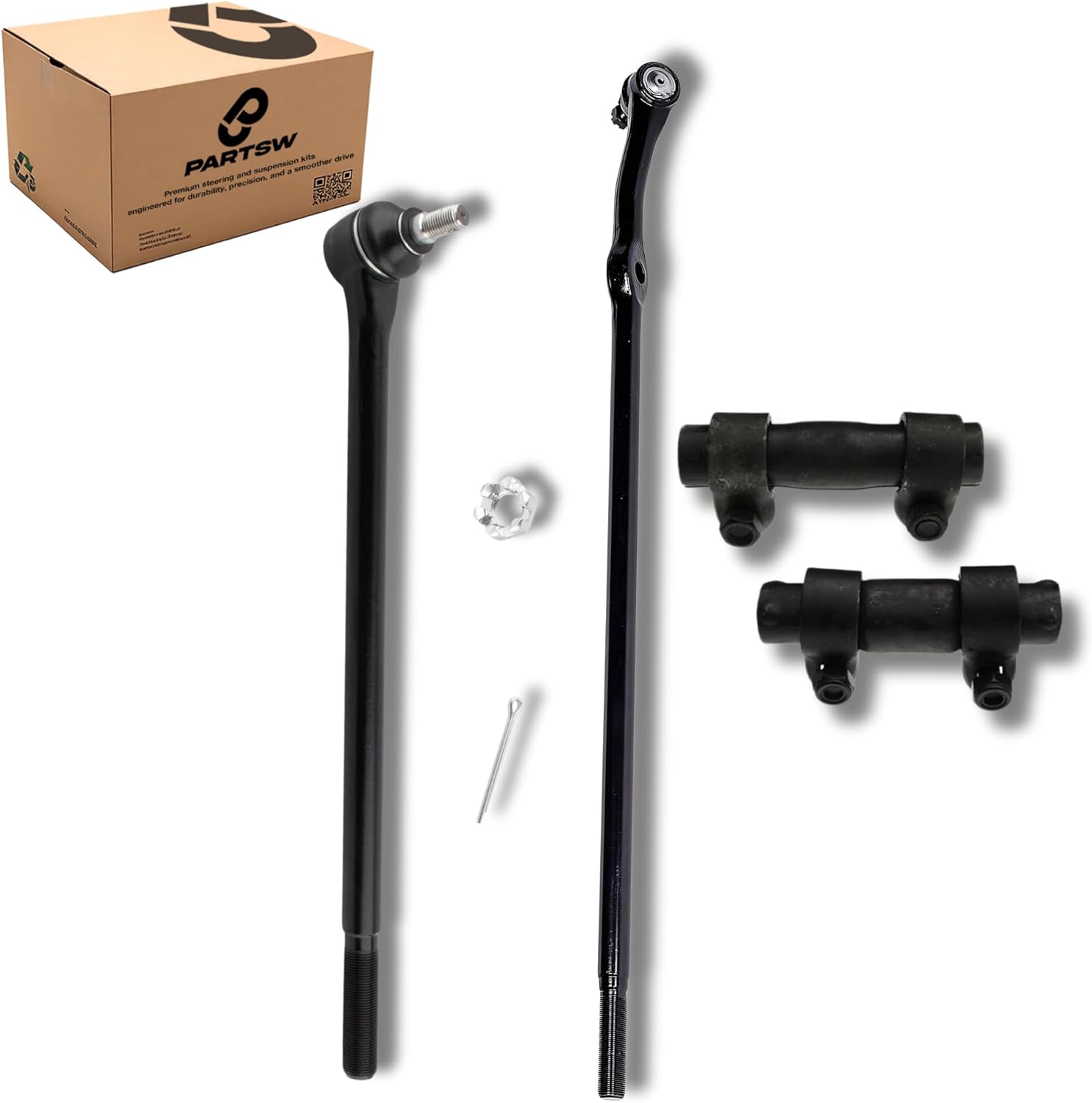 4pc Steering Linkage Kit Replacement DS1017 DS1018 ES2079S ES2080S fits Ford F-150 1982-1996 fits Ford Bronco 1982-1996 Inner Tie Rod Adjusting Sleeve Kit