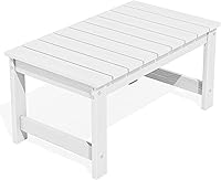 Vista 14 de SERWALL Mesa de Café para Exterior, Mesa de Patio de HDPE para Exteriores, Gris