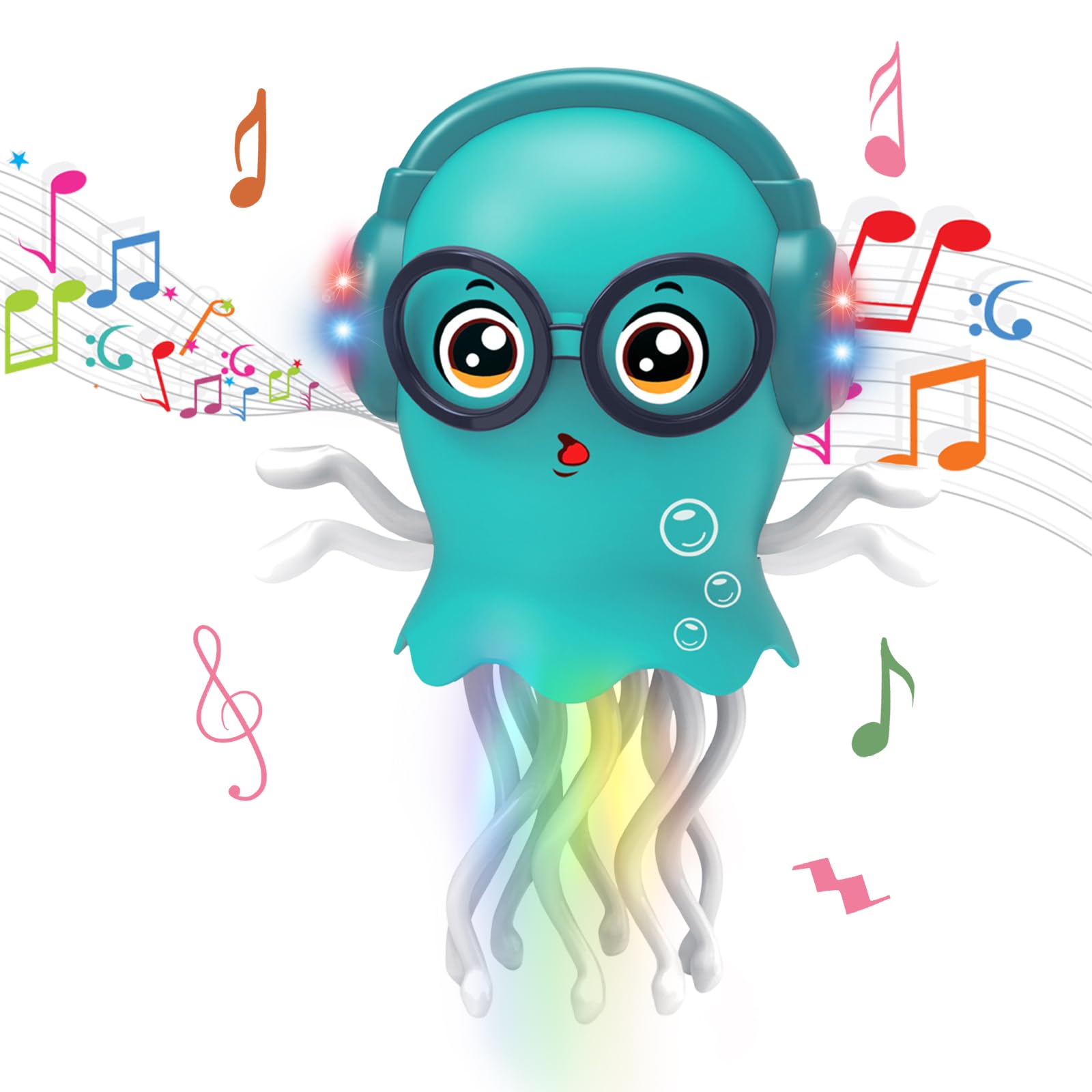 HOSSOM Giocattolo Medusa Danzante e Strisciante con Luce e Musica, Giocattolo Elettrico per Meduse Striscianti, Regalo di Compleanno Divertente