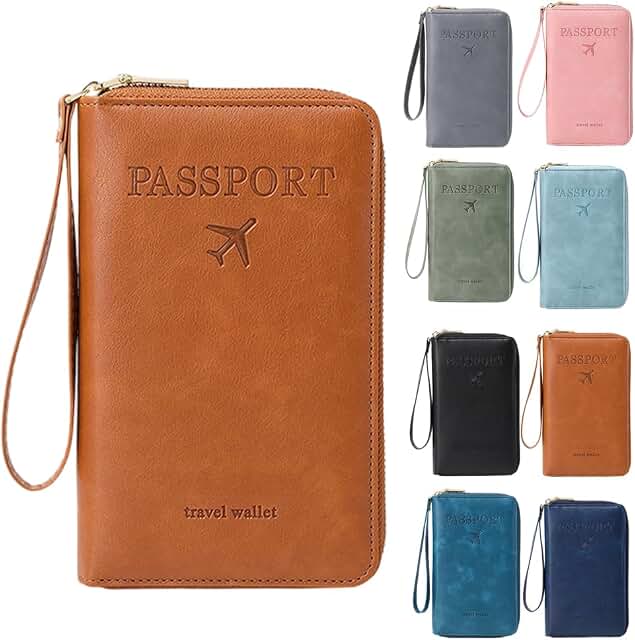 RFID Passport Holder Brown
