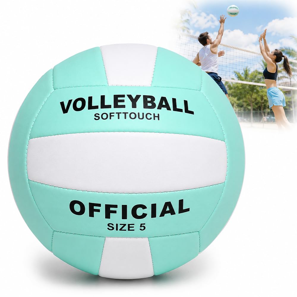 Balon Voley Playa, Impermeable Pelota De Voleibol, Tacto Suave Voleibol De Playa con Bomba, Soft Touch Beachvoleibol para Juegos Interior Al Aire Libre del Partido