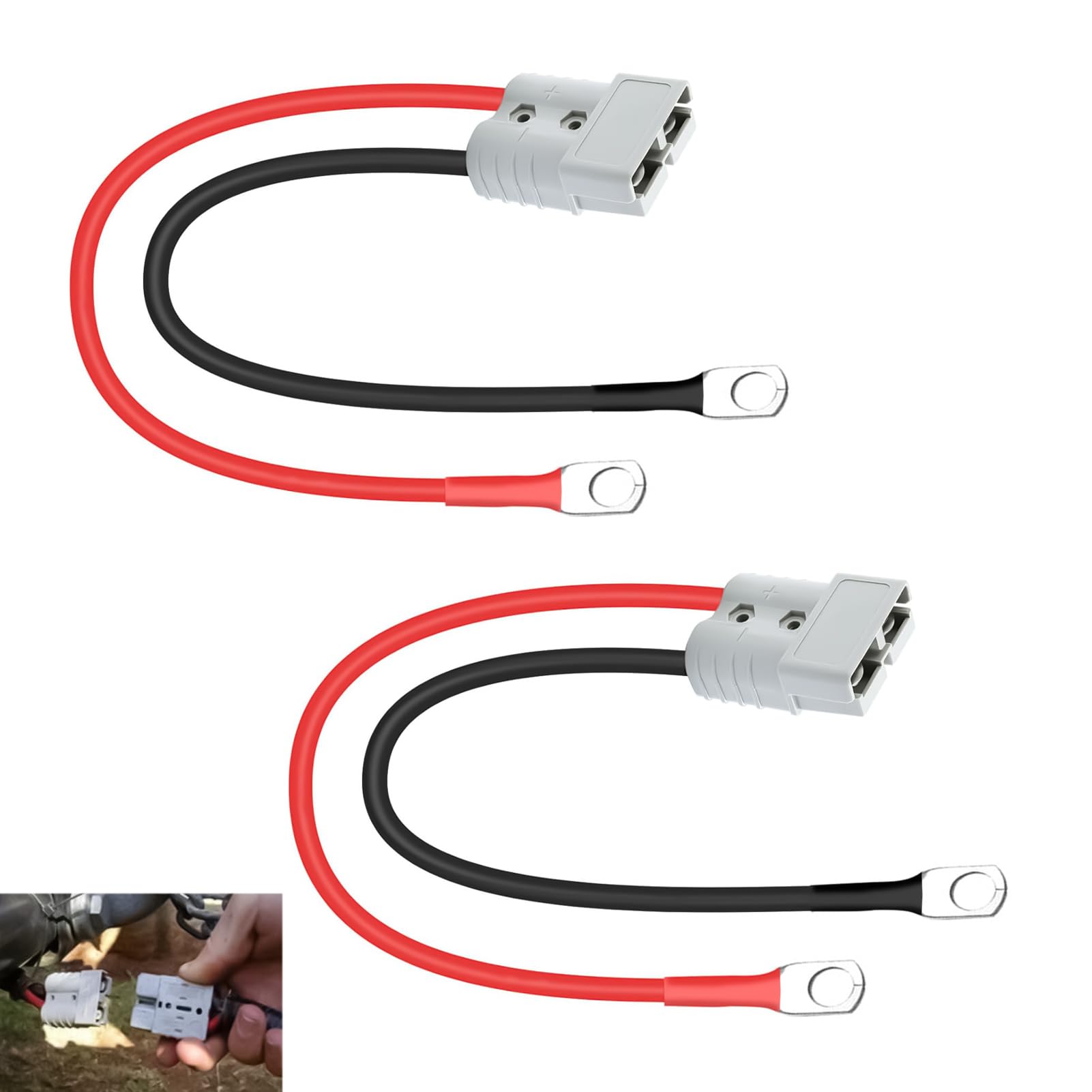 Connettore Batteria Anderson 50A 600V Con Cavo 10AWG - Sgancio Rapido Per Veicoli Elettrici, Pannelli Solari, Carrelli Elevatori