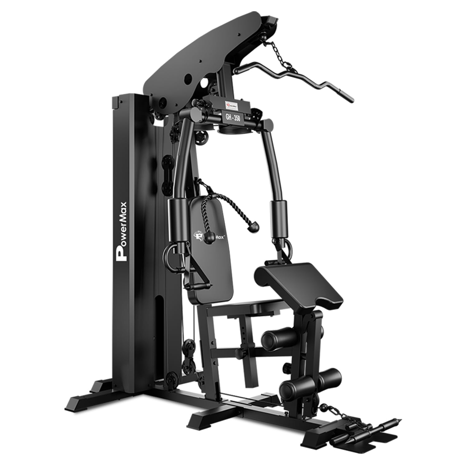 PowerMax Fitness GH-350 Multifunction Home Gym | 73kg Weight Stack | Adjustable Weight | Max User Wt: 220kg |Strength Training Equipment|All-in-One Workout Station