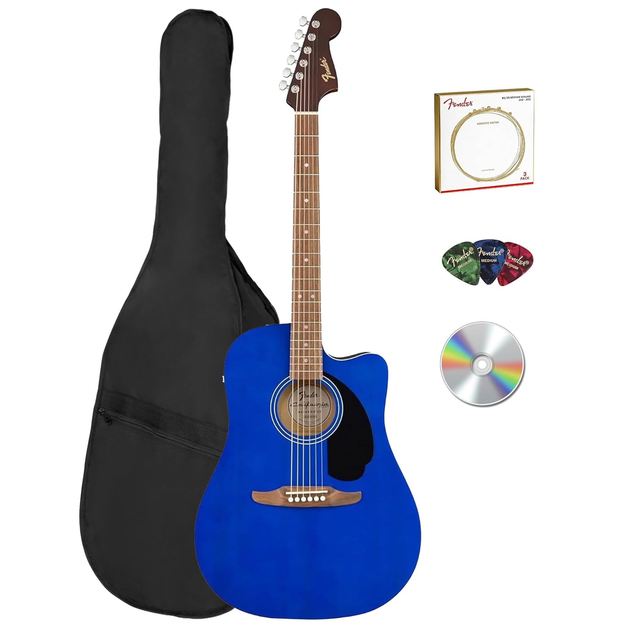 Amazon.com: Fender California Redondo CE Acoustic-Electric Guitar
