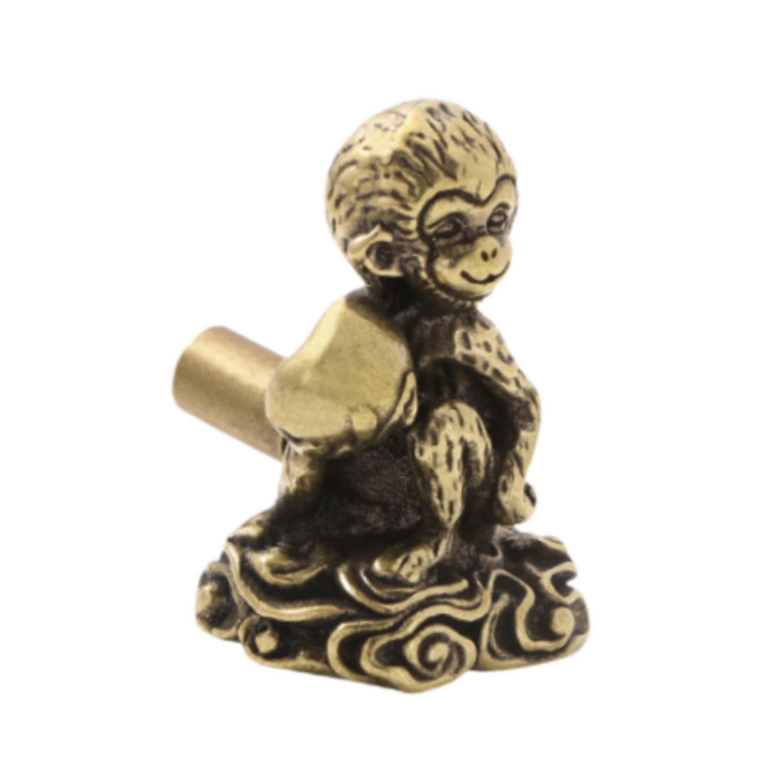 Twisaxc Peach Funny Home Monkey Handle Hardware Vivid Closet Knob Sturdy Copper For Creative Gift Furniture Door Handle Kitchen Furniture Door For Creative Gift Kitchen