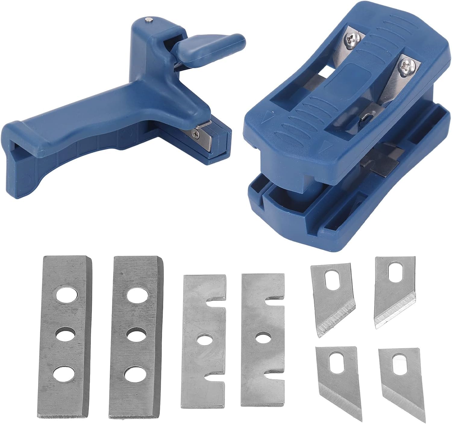 Lot de 6 lames en acier avec plaques de support pour menuiserie fine et soignée