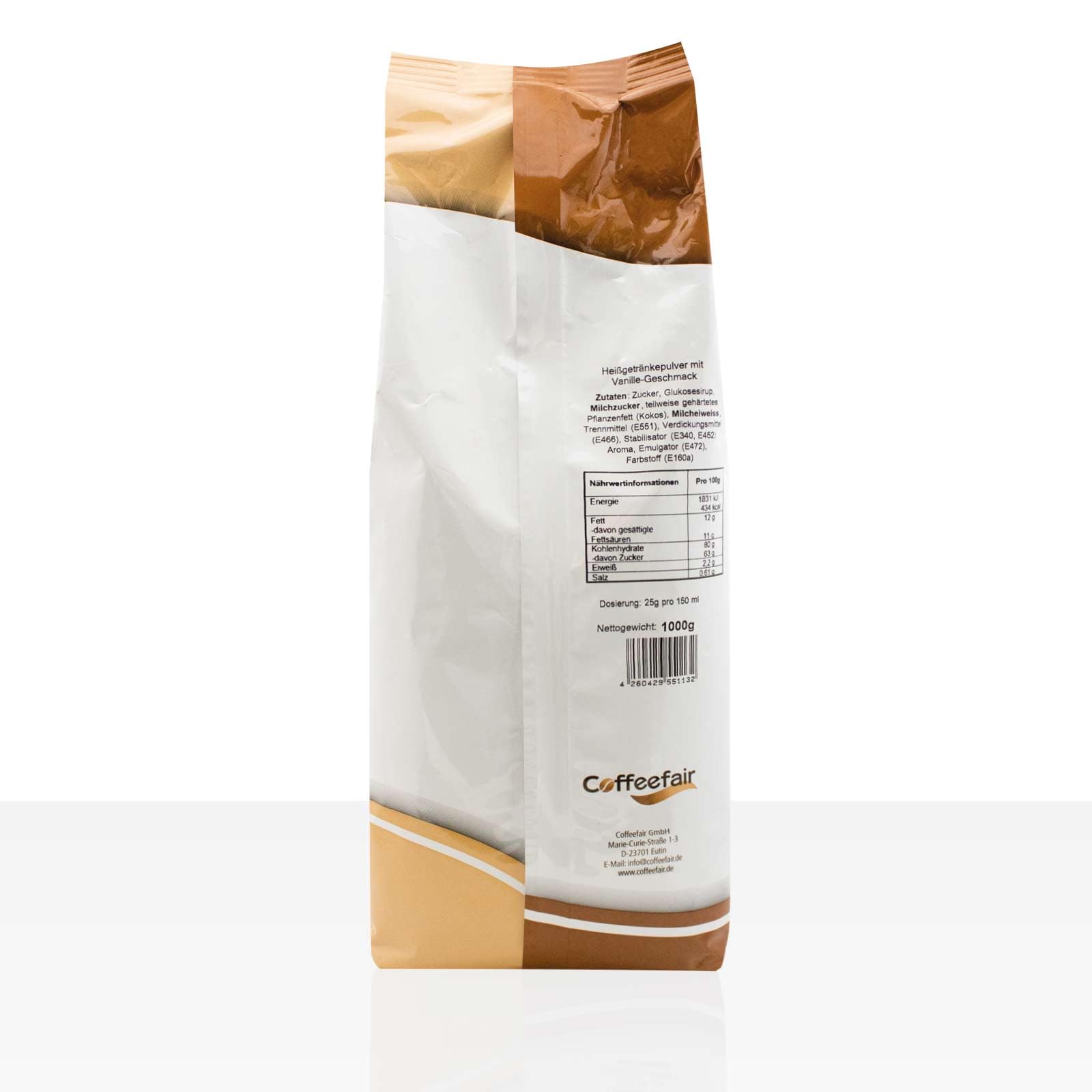 Coffeefair Vanillemilch 10 x 1kg für Automaten, aromatische Vanille-Milch, Heißgetränke- und Kaffeeautomaten, intensiver Vanillegenuss