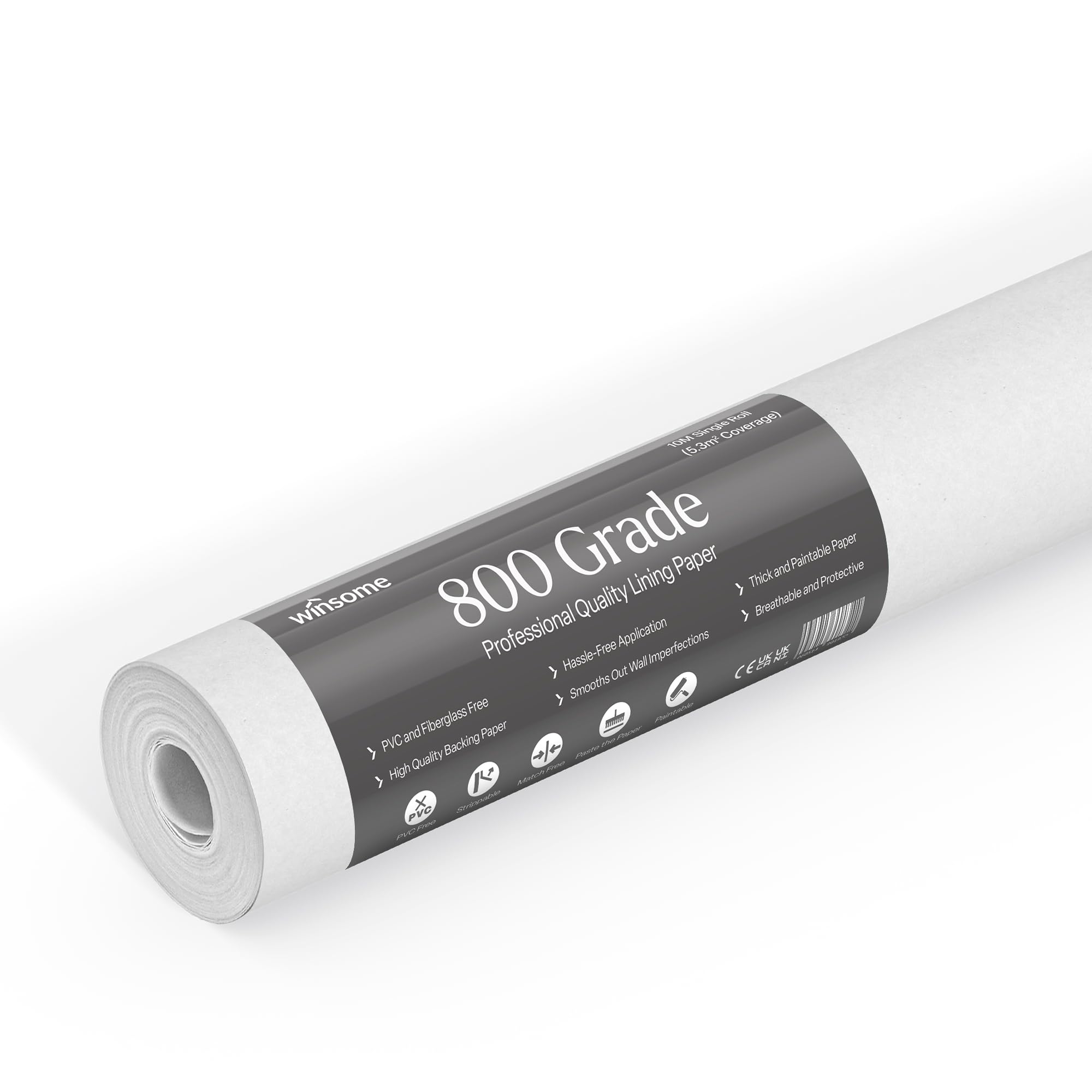 800 Grade Lining Paper Professional Backing Smoothing Wallpaper 10m Single Roll