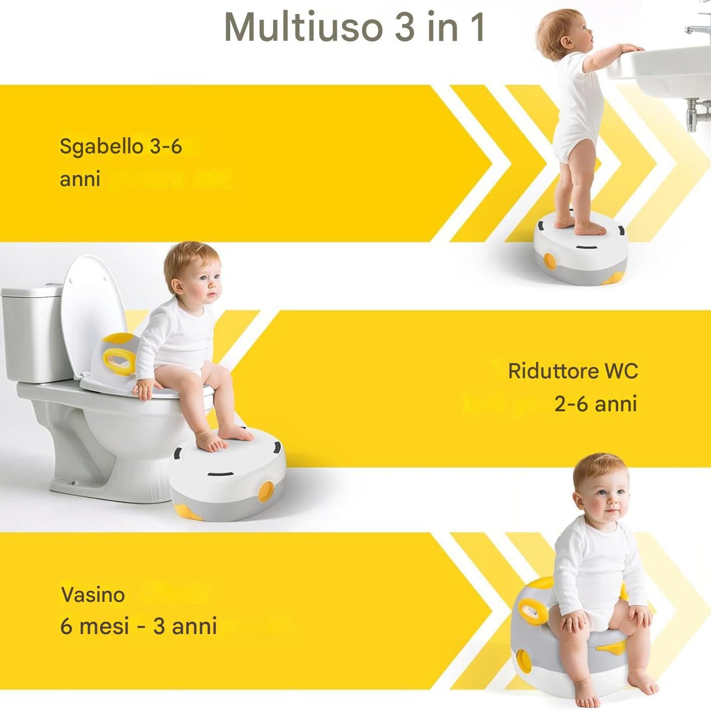 Orinal Para Niños Aprendizaje Aseo Asiento de Orinal para Entrenamiento | con Asiento Acolchado 1 a 6 Años Niños Niñas Guardería Viaje