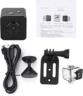 Filmadora Esportiva de Visão Noturna Câmera Esportiva Portátil Mini 1080P HD Câmera de Ação Infravermelha Kit Filmadora Esportiva Com Suportes (Preto)