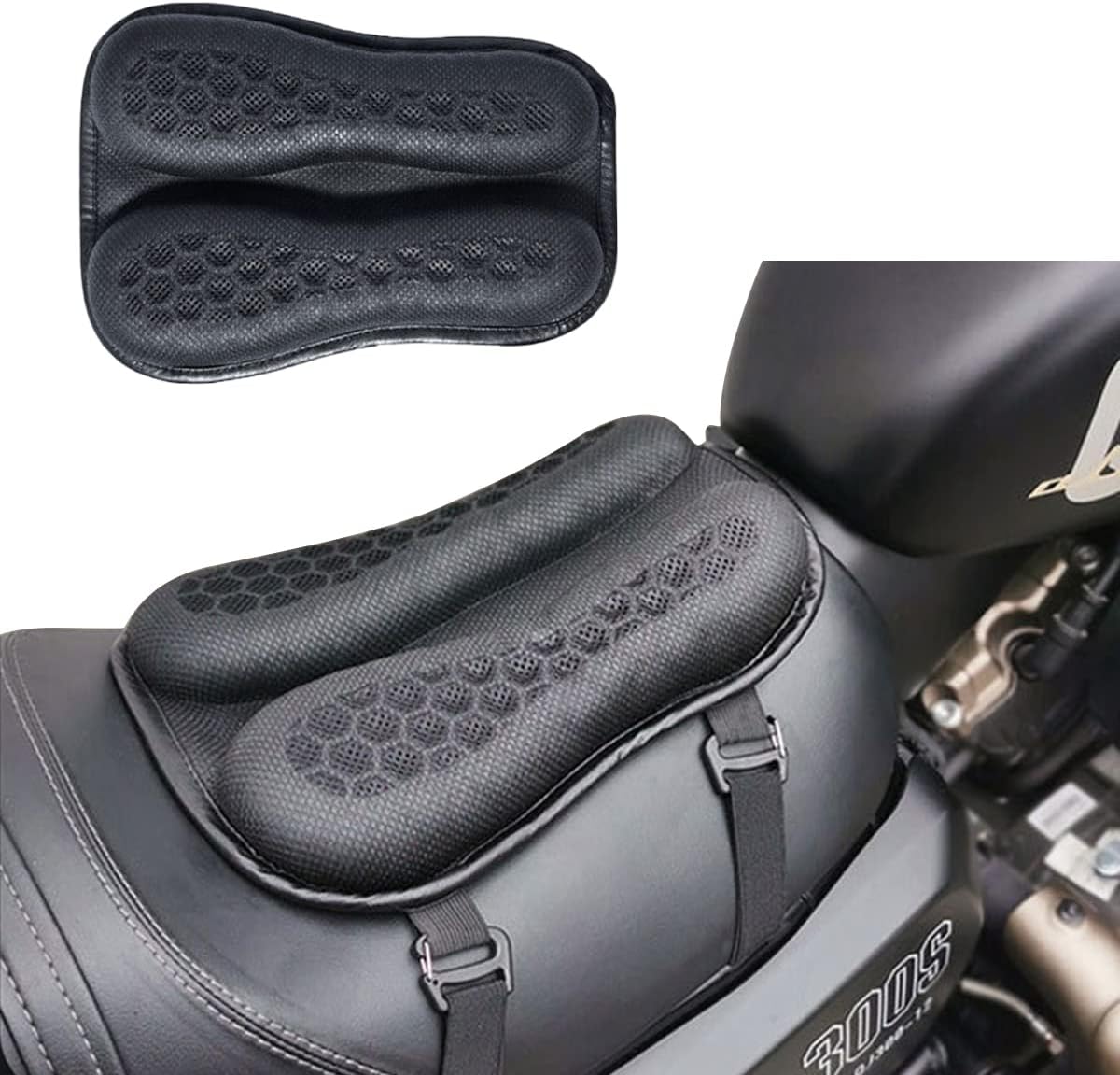 Amazon バイクシートクッション ゲルクッション シート カバー付き バイク シートカバー バイクシート 人間工学 日焼け止め 通気性