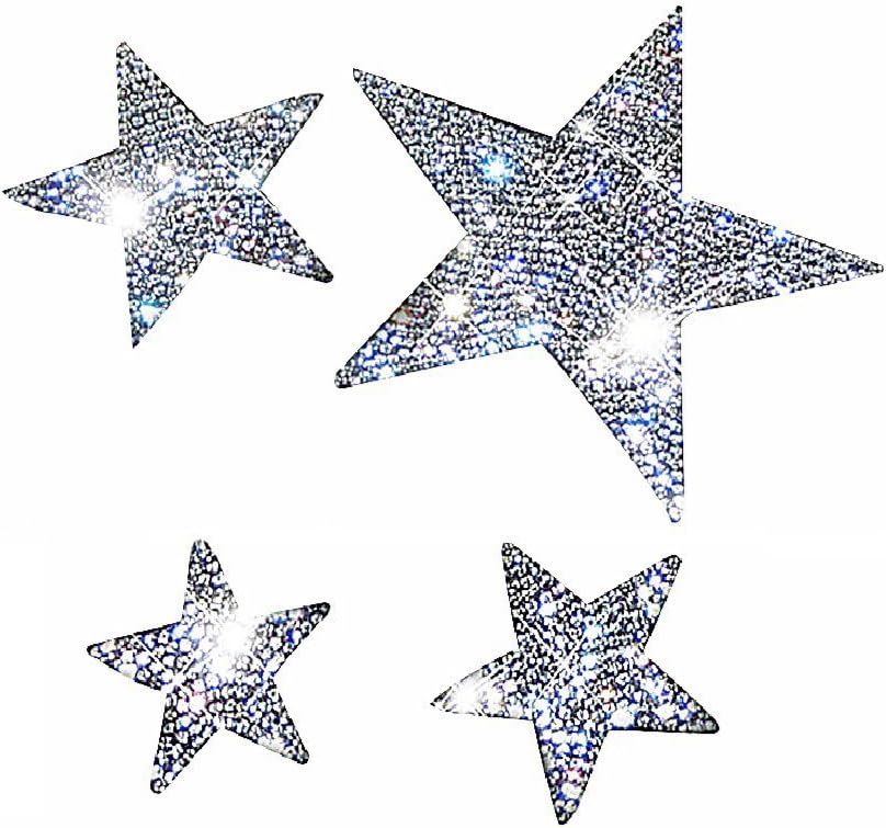 Ling's boutique(TM) Various Patterns of Crystal Car Stickers,Decorate Cars Bumper Window Laptops Luggage Rhinestone Sticker,White (Star)
