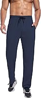 JUNMAO Men's Quick-Dry Running Joggers with Zipper Pockets - Stretch Athletic Pants for Gym, Training, Outdoor