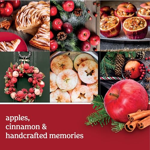 Yankee Candle Apple Wreath Scented Classic 22oz Large Jar Single Wick Candle Over 110 Hours of Burn Time | Holiday Gifts for All