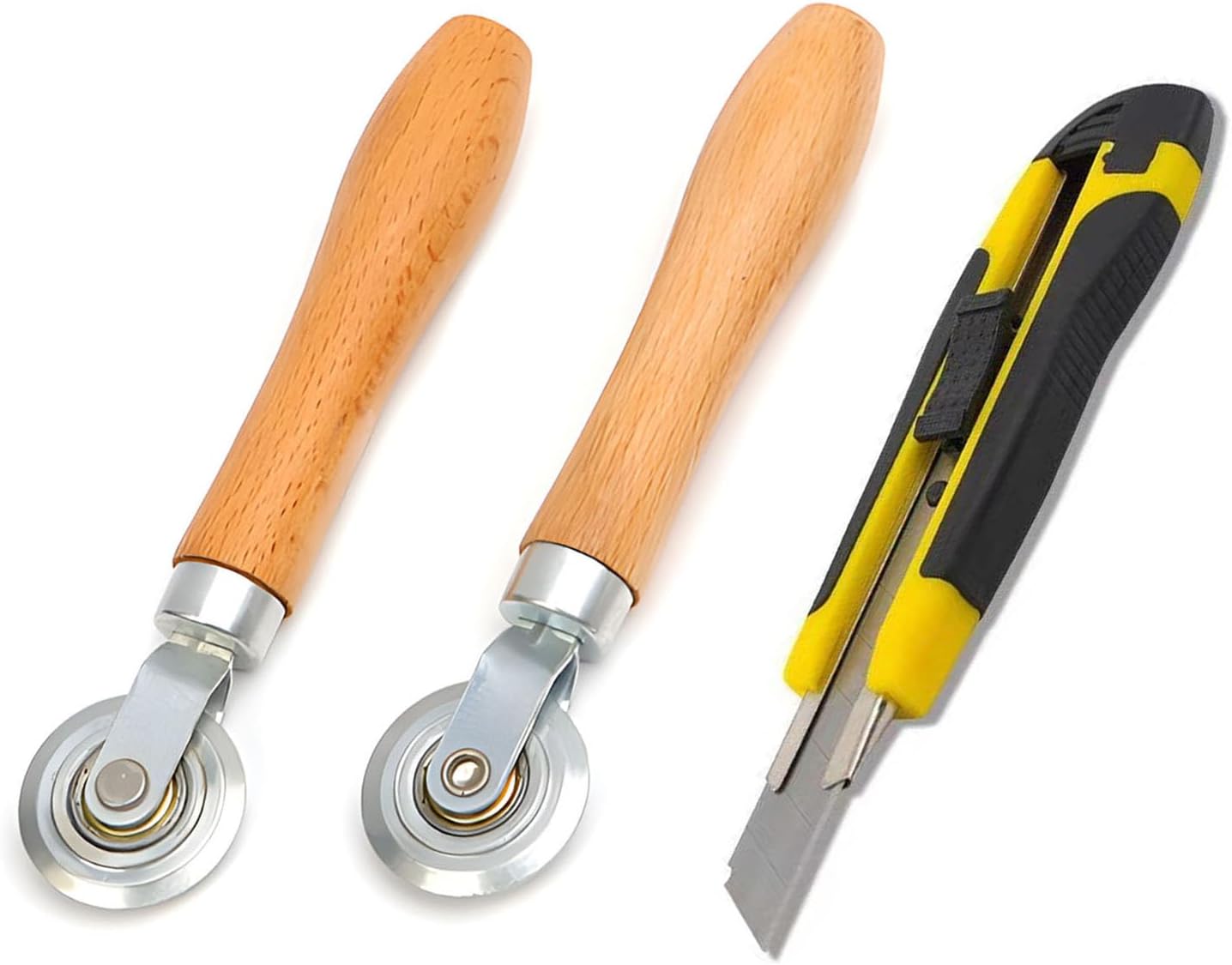 Box Resizer Scoring Tool Kit 0.5mm and 1.2mm with Wooden Handle/Utility Knife Cardboard Metal Sheet Indentation Tool for DIY Box Making