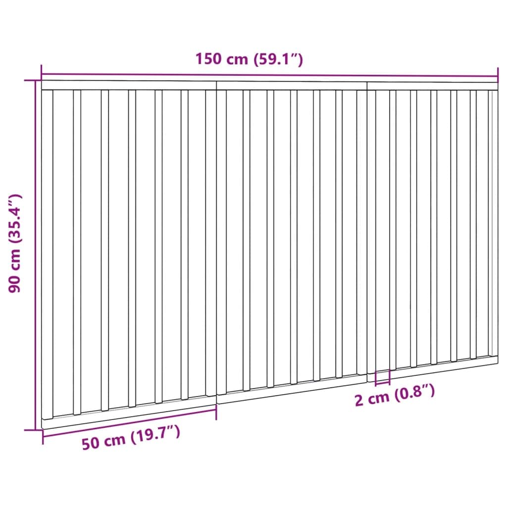 Barrera plegable para perros de madera de álamo, 3 paneles, 150 cm, independiente y portátil, ideal como barrera para interior y exterior, protección segura para cachorros y perros pequeños