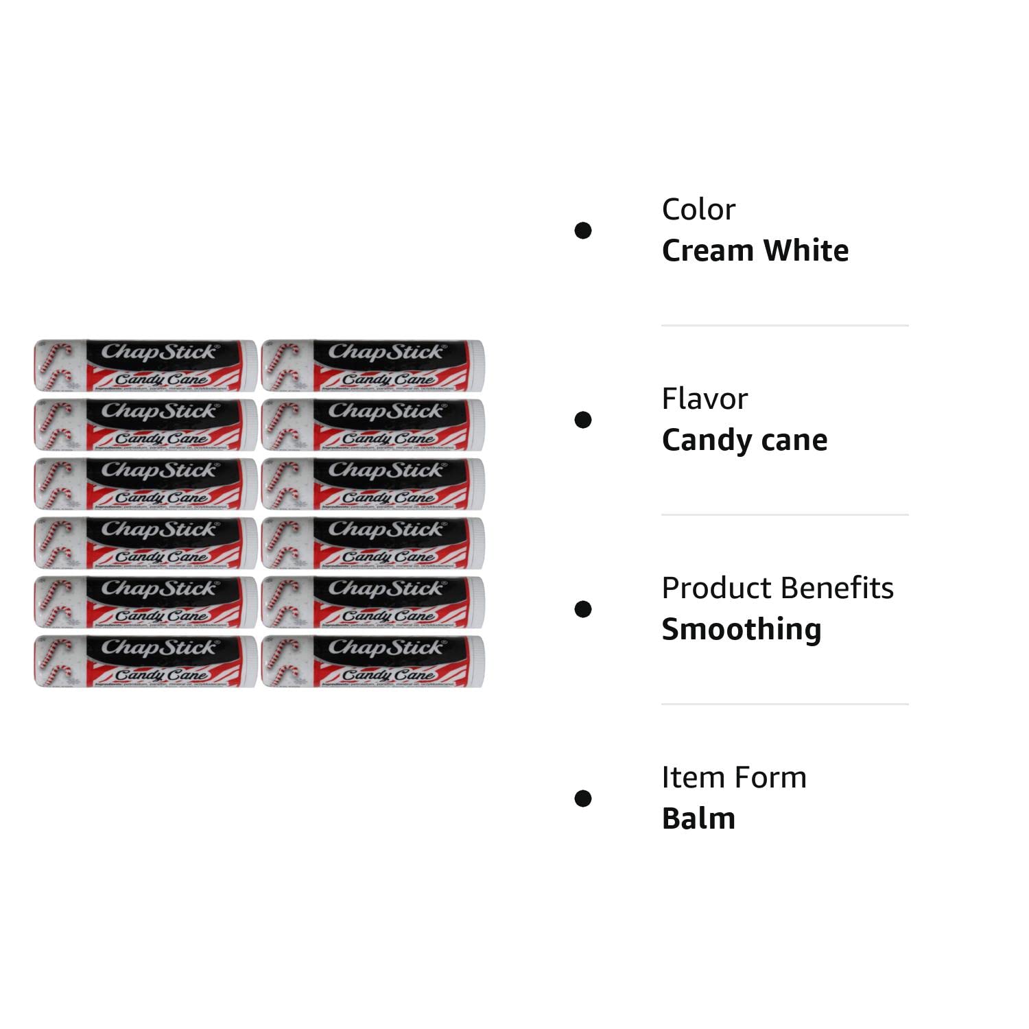 ChapStick Limited Edition Candy Cane, 12-Stick Refill Pack