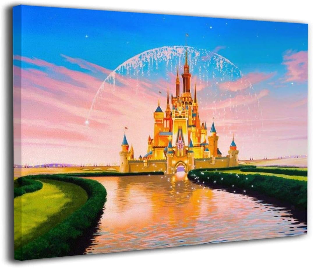 Amazon Co Jp アートフレーム ディズニー 幻お城 アートパネル 装飾画 アートポスター ポスター 枠なし 壁飾り 部屋飾り インテリア ホーム キッチン